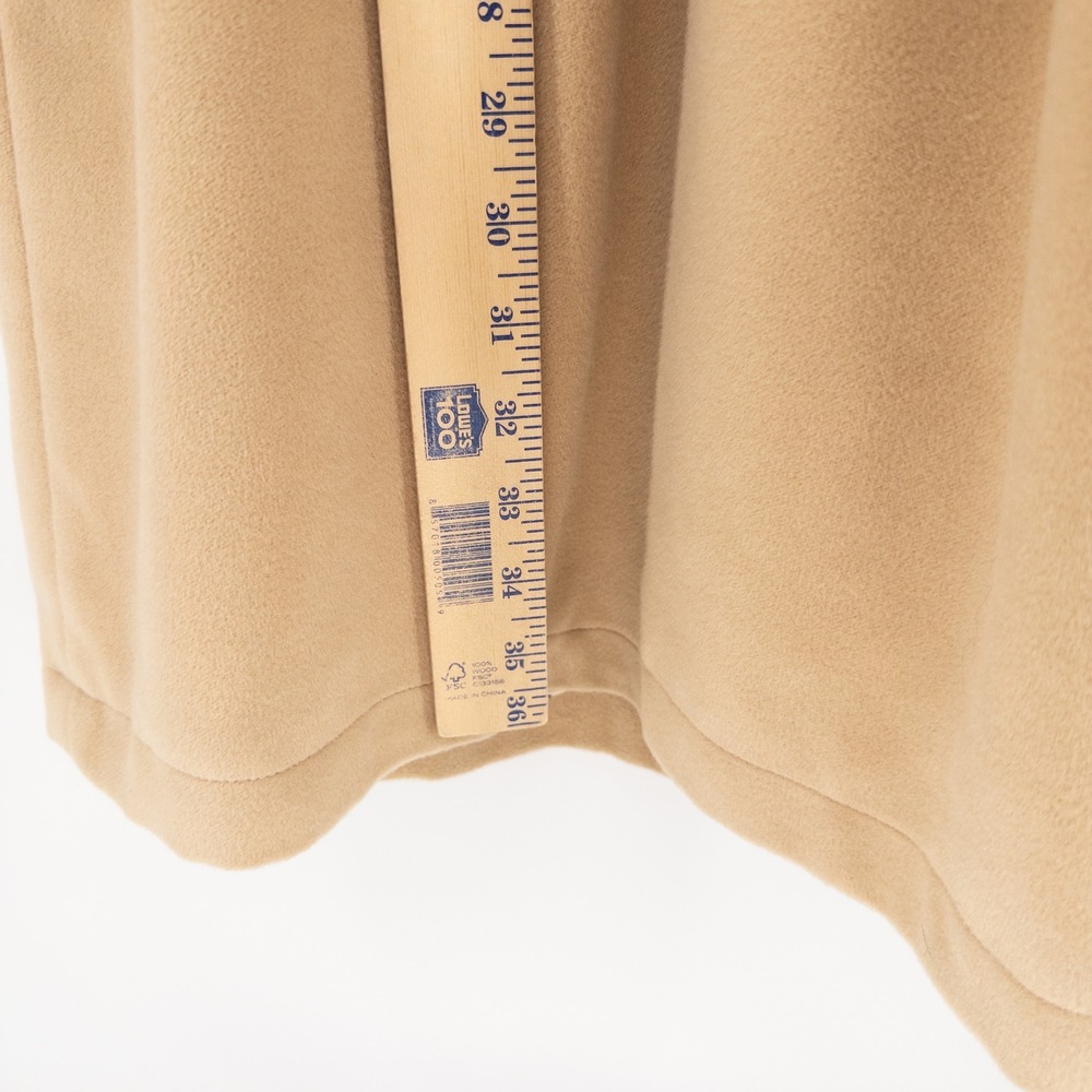 Burberry Women's XL Double Breasted Coat Camel Tan Pleated Designer Trench Wool - Picture 10 of 13